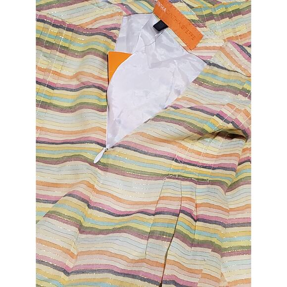 Cynthia Steffe Stripped Pastel Skirt - 2 Skirts in 1 - Size 10 - Picture 3 of 7